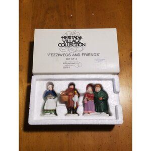 "Fezziwig & Friends" set of 3 #5928-5 Heritage Village Collection -Retired-